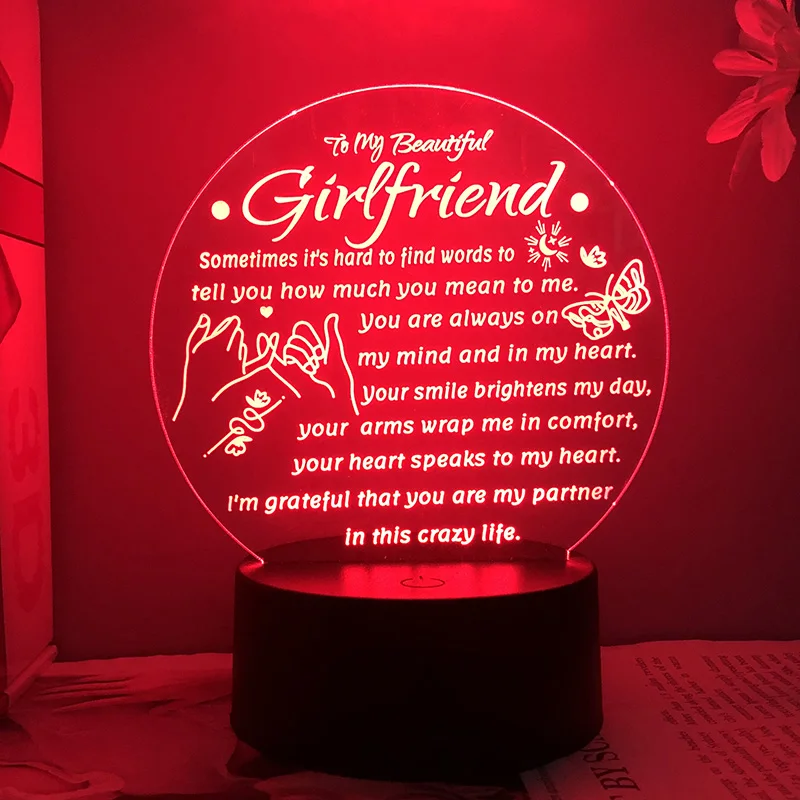 Customize Text Valentine's Day Gift Night Light What You
