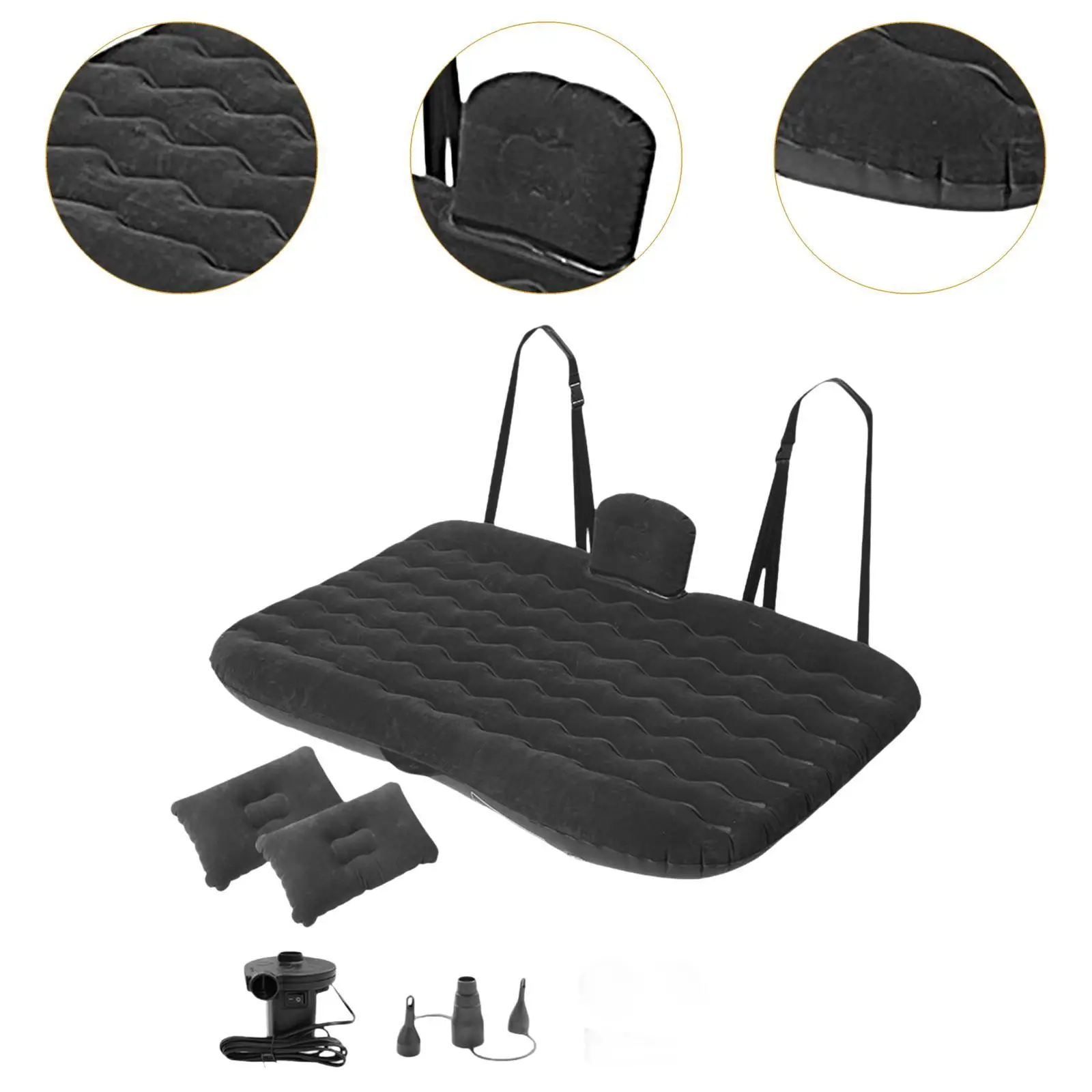 Inflatable Car Air Mattress Air Pump Camping Mattress for Road Trip Hiking
