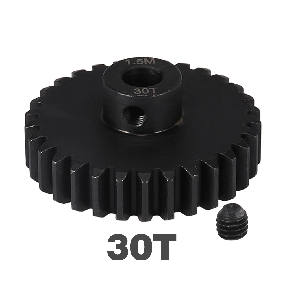 M1.5 8mm 1Pcs 11T-30T Motor Gear Metal Blcak Hardened Steel Pinion for 1/5 1/8 1/10 RC Car Parts Remote Toys Car Parts 6