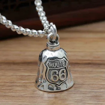 남녀공용 벨 펜던트 스웨터 체인 오토바이 펜던트 선물, 새로운 개성 패션, Route 66