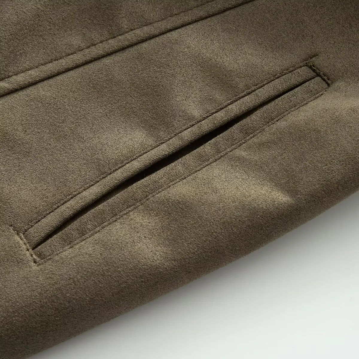 HH Damen High-Street Windbreaker mit Gürtel-Dekoration, einfarbig, zweireihig, lange Ärmel, neue Mode, Umlegekragen-Jacken – Detail 7
