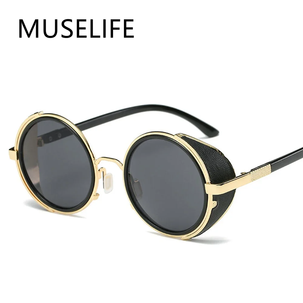 

2024 Fashion Vintage Round SteamPunk Flip Up Sunglasses Classic Double Layer Clamshell Design Sun Glasses Oculos De Sol