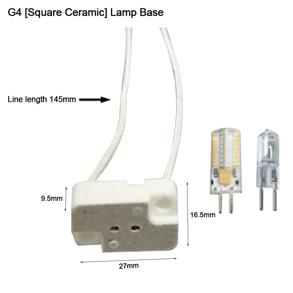 Ceramic G4 G5.3 G9 Lamp Socket Holder for Halogen LED Lights