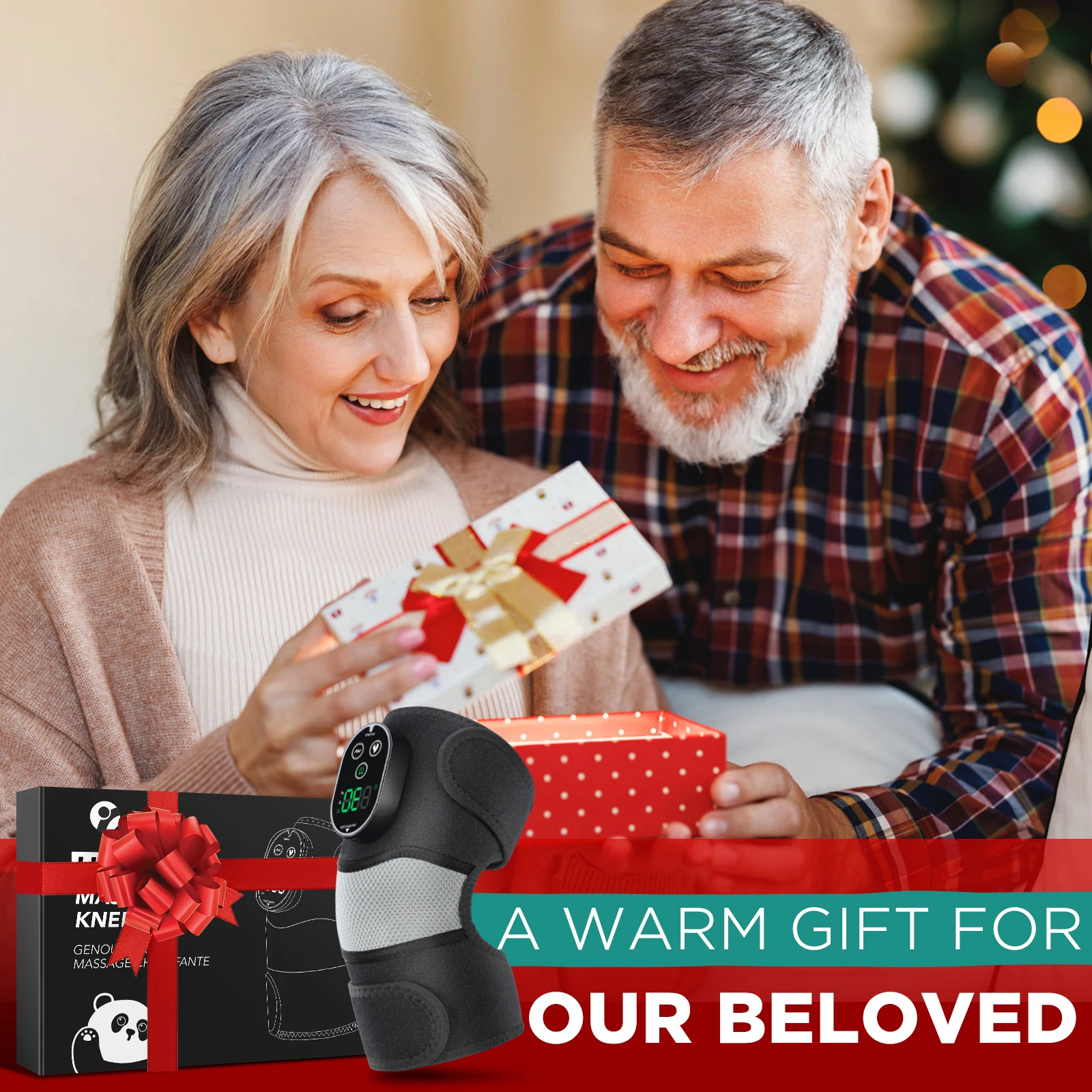 3-in-1 Cordless Heating Knee Massage Hot Compress 6 Levels Heating Wrap Warm Timing Shoulder Elbow Pad Support Belt