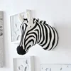 Baby Nursery 3D Animal Head Wall Mount Kawaii Stuffed Elephant/Giraffe/Zebra  Hanging Toys Kids Room   Sculptures 6