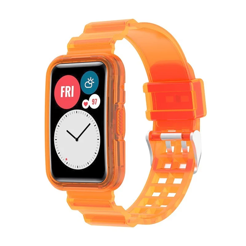 Correas de reloj para Huawei Watch Fit, Correa transparente, pulsera impermeable, accesorios para Huawei Fit 2, nuevo