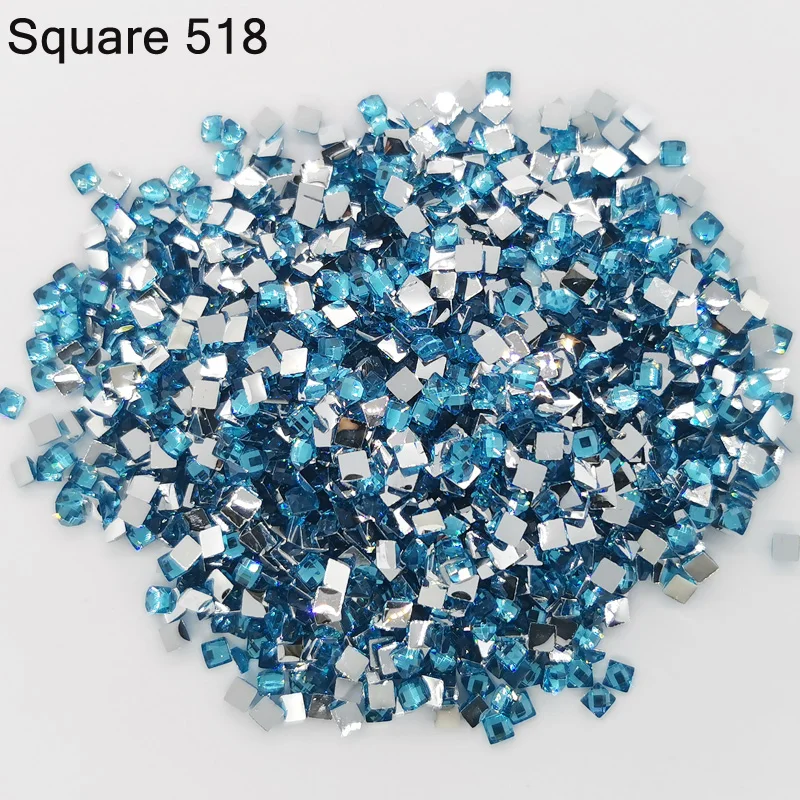 

Crystal Stone Square DIY Diamond Painting Cross Stitch Drill Embroidery Rhinestones Colorful Mosaic Colored Mosaic Crystal Stone