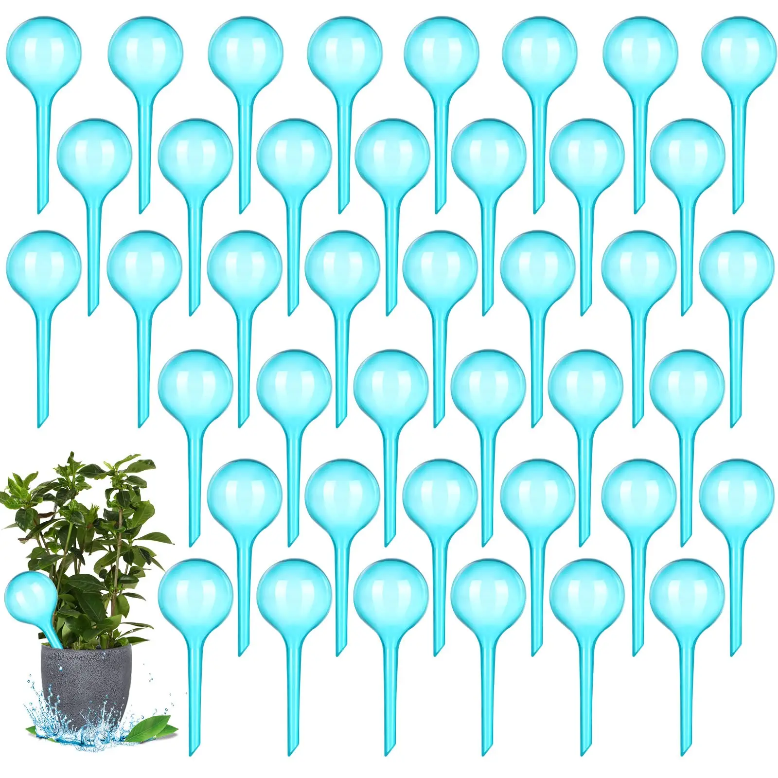 Pflanzenwasserspender, automatische Kunststoffkugeln, Gartenwassergerät, Pflanzenbewässerung, Glühbirnen, selbstbewässernde Tropfbewässerungsgeräte