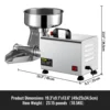 VEVOR Electric Fruit Press Strainer Machine 90-160Kg/h Commercial Food Strainer Sauce Maker Stainless Steel Tomato Milling Tool 5