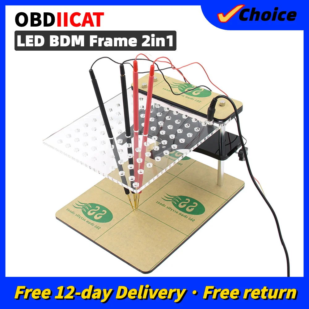 Фото OBDIICAT LED BDM Frame Programmer Электрические тестеры Тестовые провода для проектора KESS/KTAG/Fgtech Galletto/BDM100 Беспл... №1