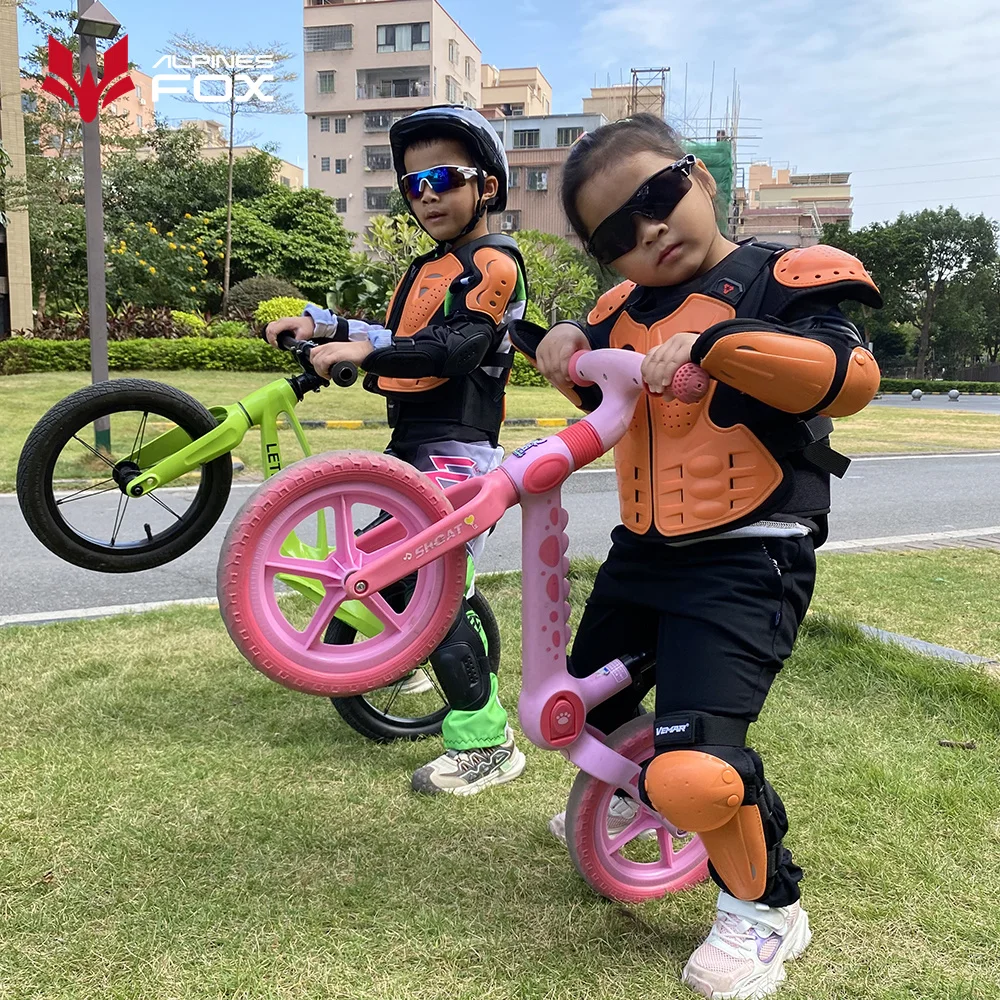 Children Motorcycle Riding Body Armor Vest Kids Motocross Back Chest Protectors Off-Road Dirt Bike Cycling Protective Gear