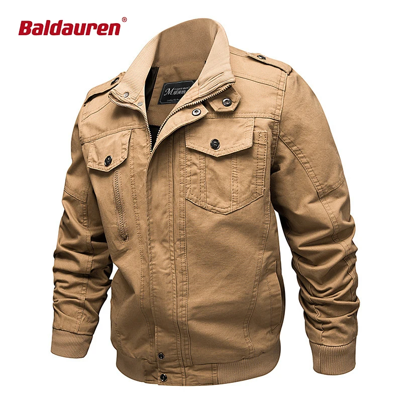 

2023 High Quality Spring Men's Casual Cotton Military Flight Jacket Outdoor Breathable Army Training Windproof Loose Overalls.