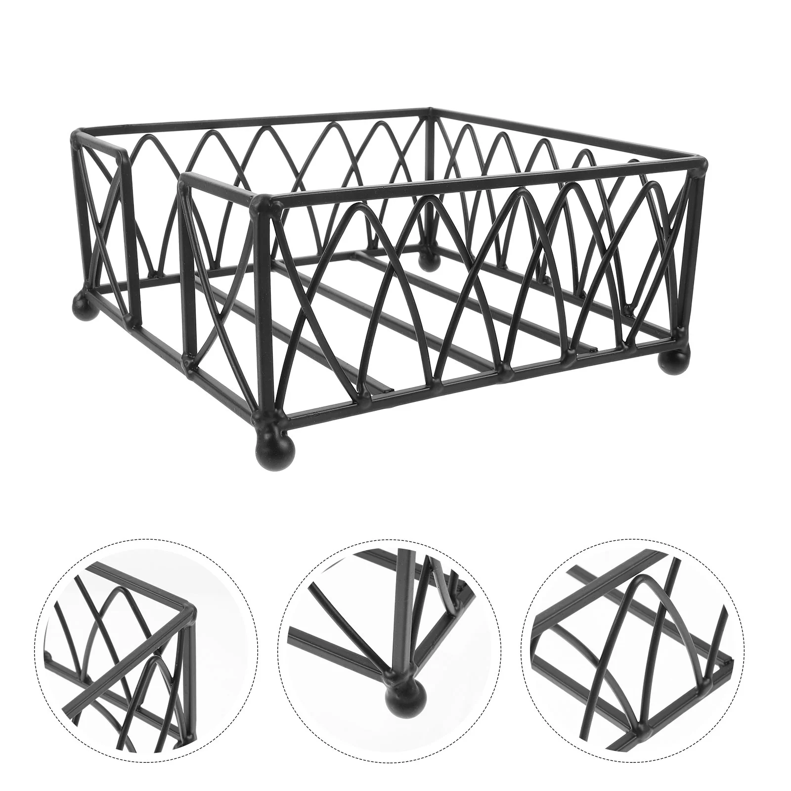 

Iron Paper Towel Holder Guest Napkin Bathroom Flat Dispenser Stand Metal Tissue Table Napkins Bar Decorative