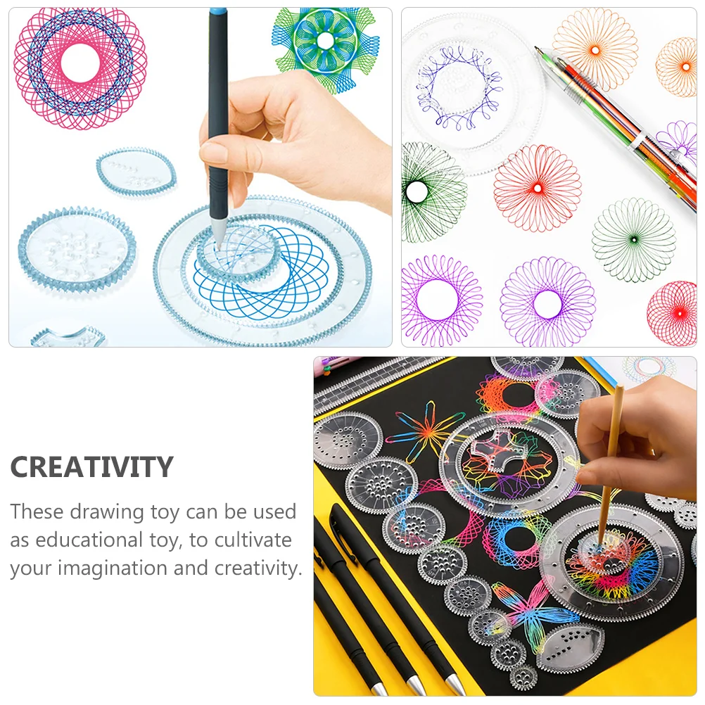 Painting Set Ruler Child Kids Suit Educational Toys Plastic Beautiful Drawing