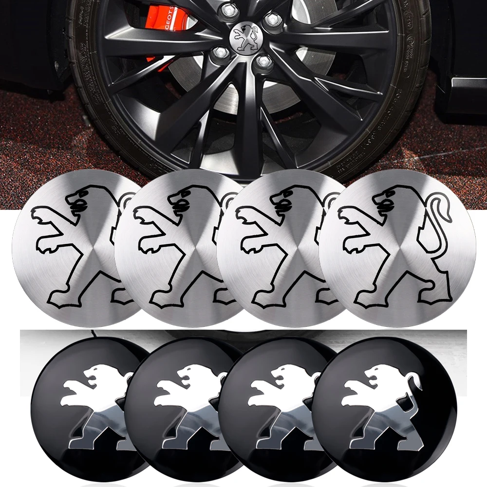 ฝาครอบดุมล้อรถยนต์ สติ๊กเกอร์ตราสัญลักษณ์ อุปกรณ์ตกแต่งรถยนต์ สำหรับเปอโยต์ 206 207 208 306 307 308 406 SW 106 107 108 2008 3008 1