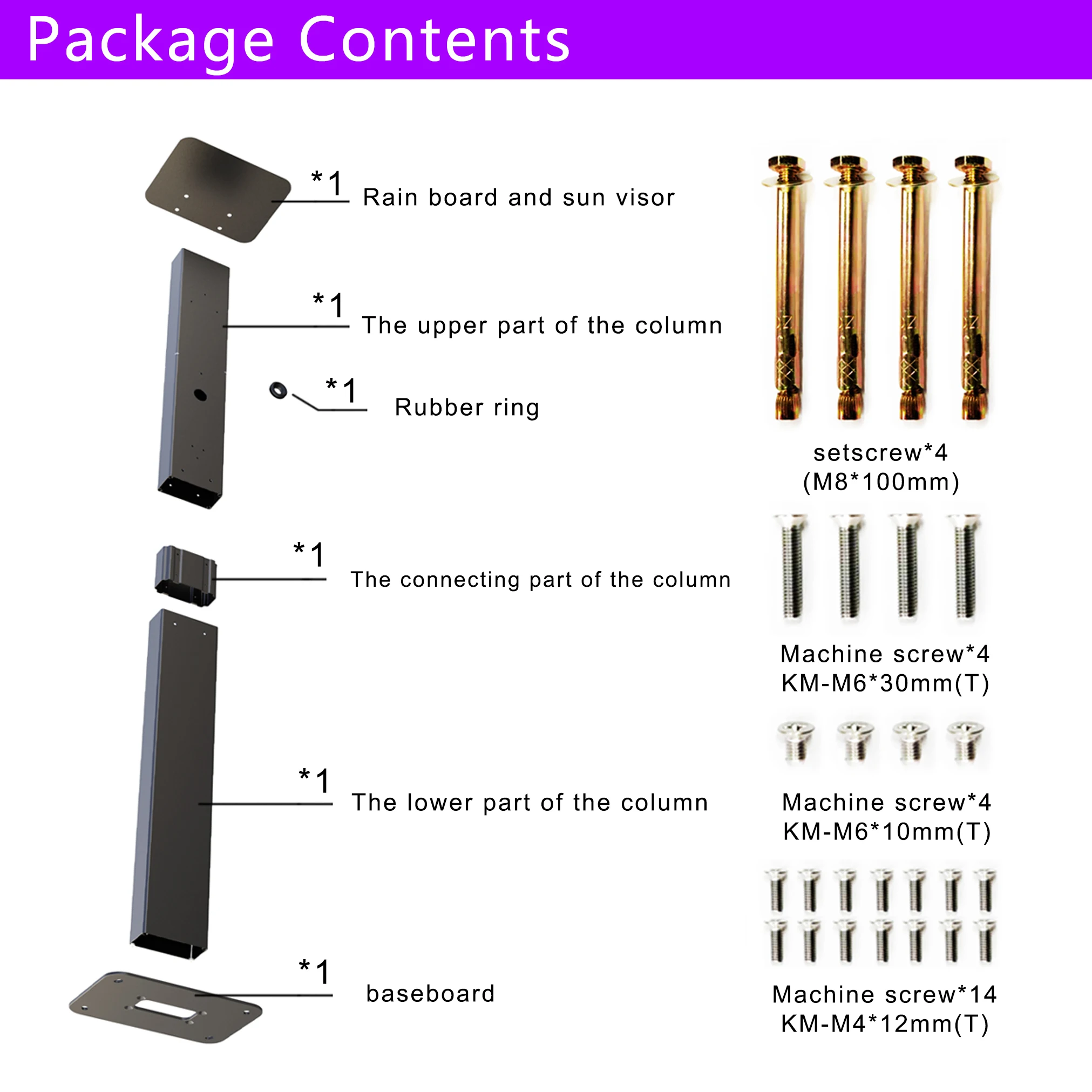 Charging Station Column for Home Garage Parking Lot, Aluminum Electric Vehicle New Energy Charging Gun, Smart Fast Charging for Cars