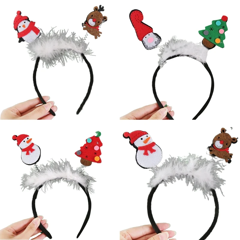 

A2ES Funny Cartoon Santa Xmas Tree Headband Festival Hairband Hair Decor