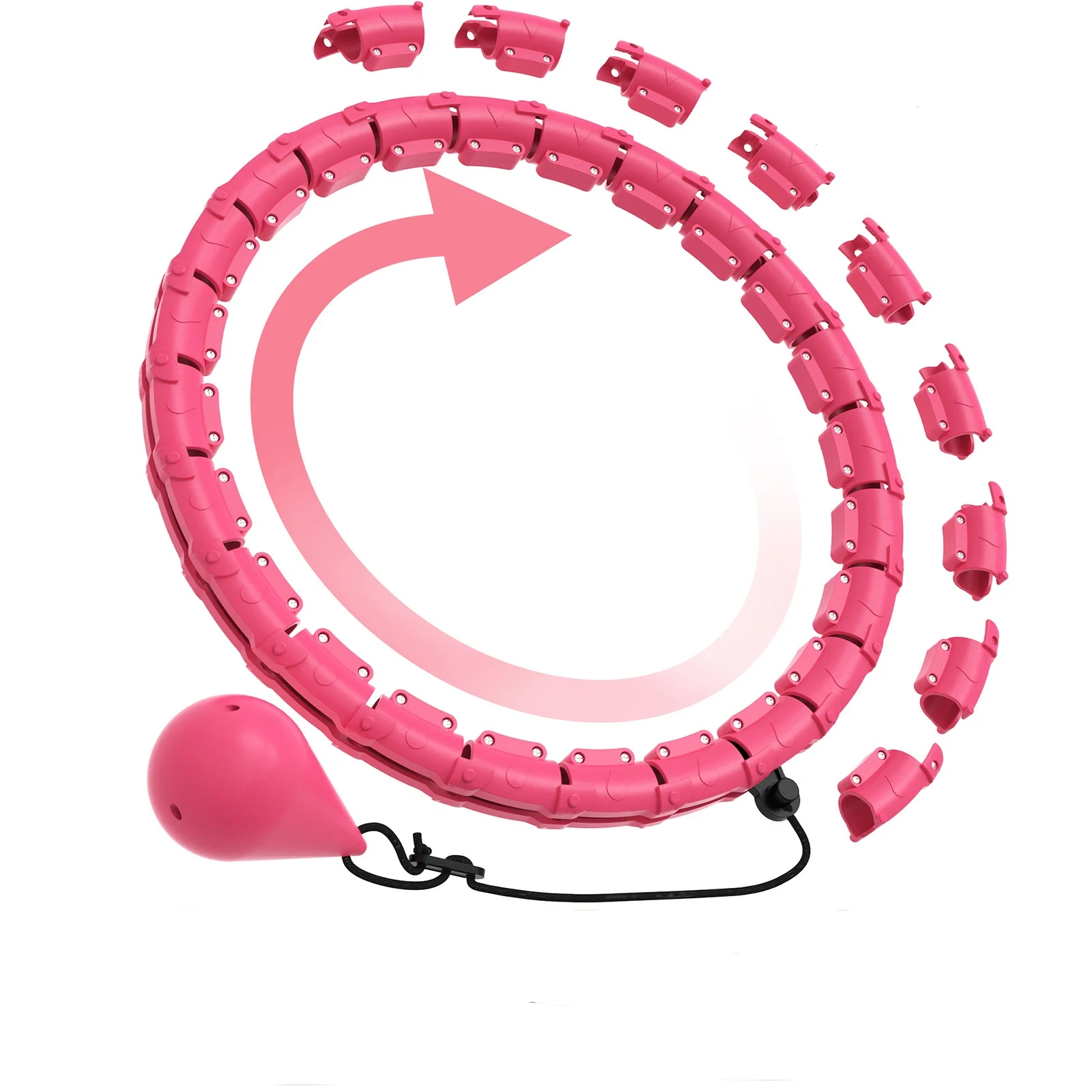 Adjustable Weighted Fitness Hoop 2