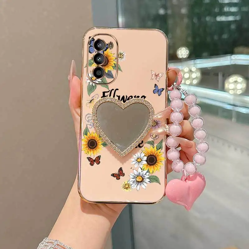 3-Piece Floral Phone Case Set with Lanyard and Stand