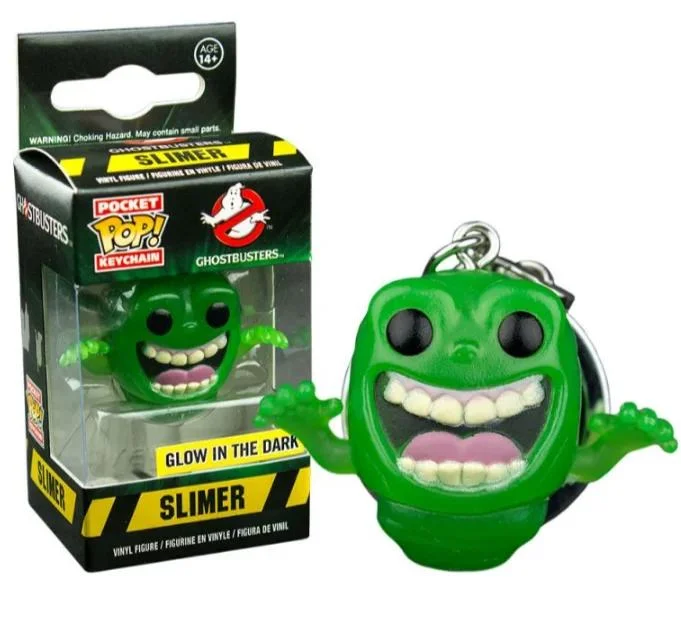 thumbnail image 5 of Llavero de juguete Funko Pop MOVIES Ghostbusters Stay Puft Marshmallow Man Slimer de 4 cm de PVC con figuras de vinilo de bolsillo, 5 of 5