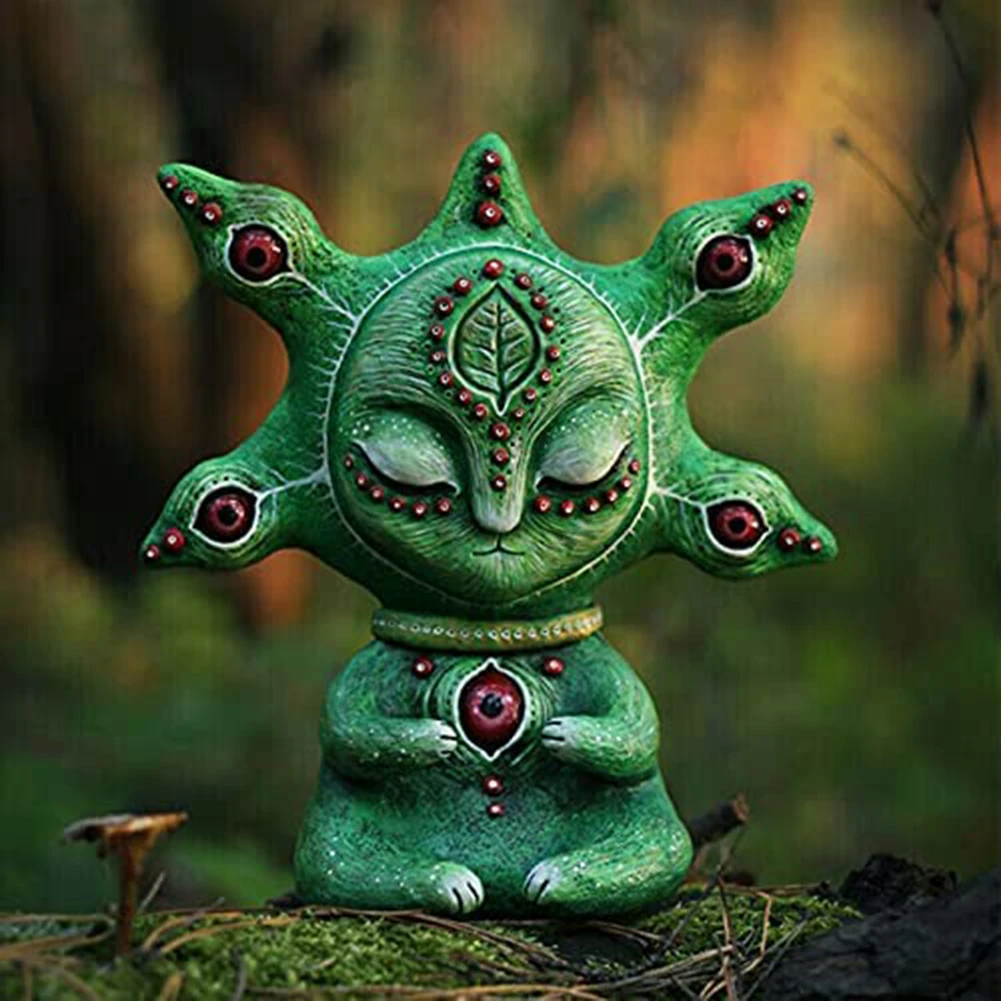 World-Perfect Decoration Garden Statue Home Decor DIY Fantasy World Handmake Creatures Resin Aliens Figurine Accessories
