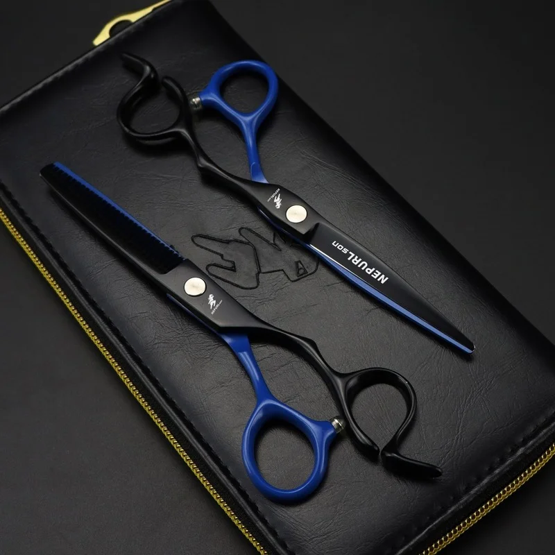 Nepurlson Professional Japan 440C 6 Inch Salon Hair Scissors Cutting Barber Makas Haircut Thinning Shears Hairdressing Scissors