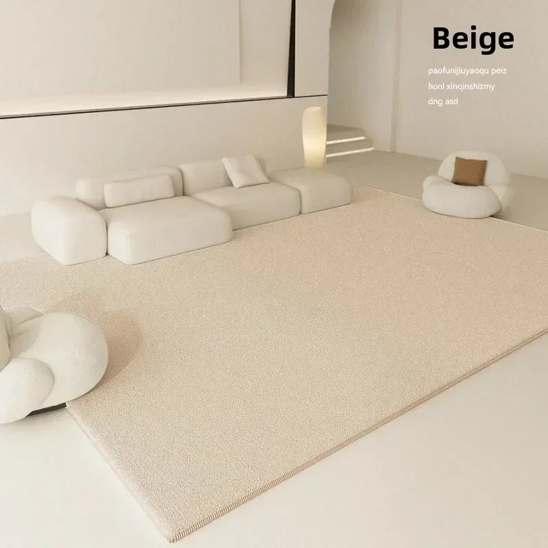 Wear-resistant Bedside Blanket Solid Color Living Room Carpet Advanced Light Luxury Large Area Full Spread Table Mat Thickened 2