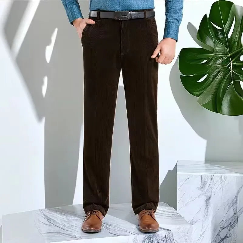 Corduroy pants loose joggers middle-aged men dad installed in autumn and winter men's casual Trousers for men streetwear,casual pants,corduroy pants