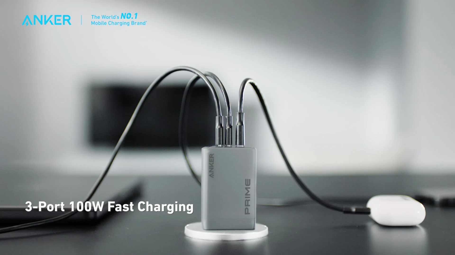 バッテリー/充電器 Anker Prime Wall Charger  100W, 3 ports Anker Prime Charger (100W, 3 Ports, GaN) | 充電器の製品情報
