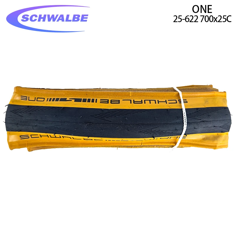 SCHWALBE ONE 25622 700x25C 28 Inch AllRound Road Bike Yellow Edge