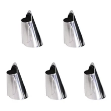  5pcs Home Stainless Steel Kitchen Cutting Protection Tools Finger Protectors Peanut Sheller Vegetable Nuts Peeling Finger Guard 