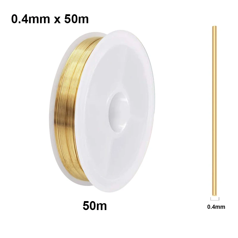 Premium Multi-Gauge Soft Brass Wire Coil - 1-100m Lengths