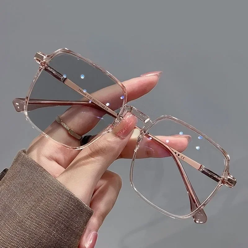 Photochromic Glasses Photochromic Anti Radiation Glasses Metal Eyeglass Woman Men