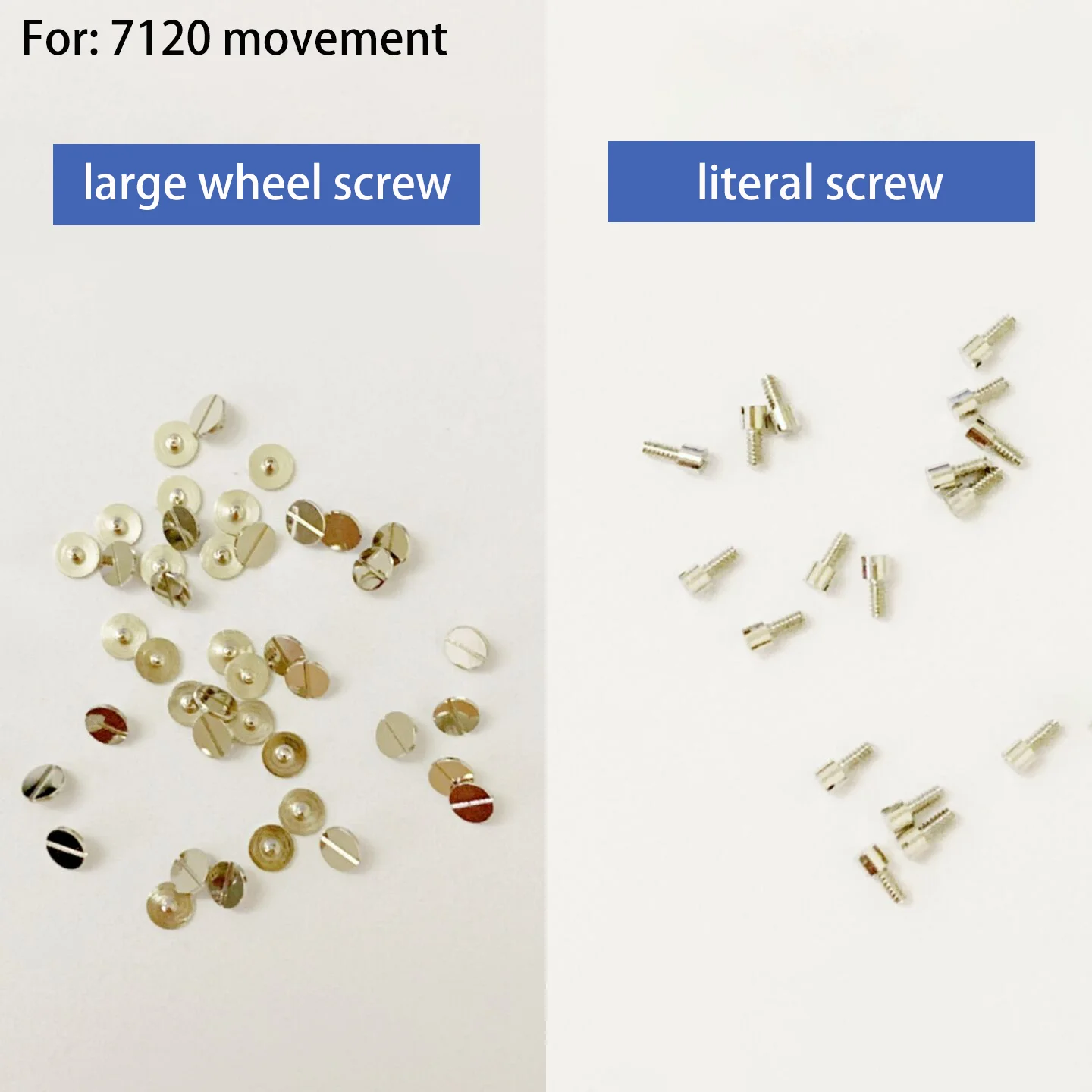 

Аксессуары для часов, большой стальной колесный винт, бутальный винт подходит для движений 7120, бытовые части винтов
