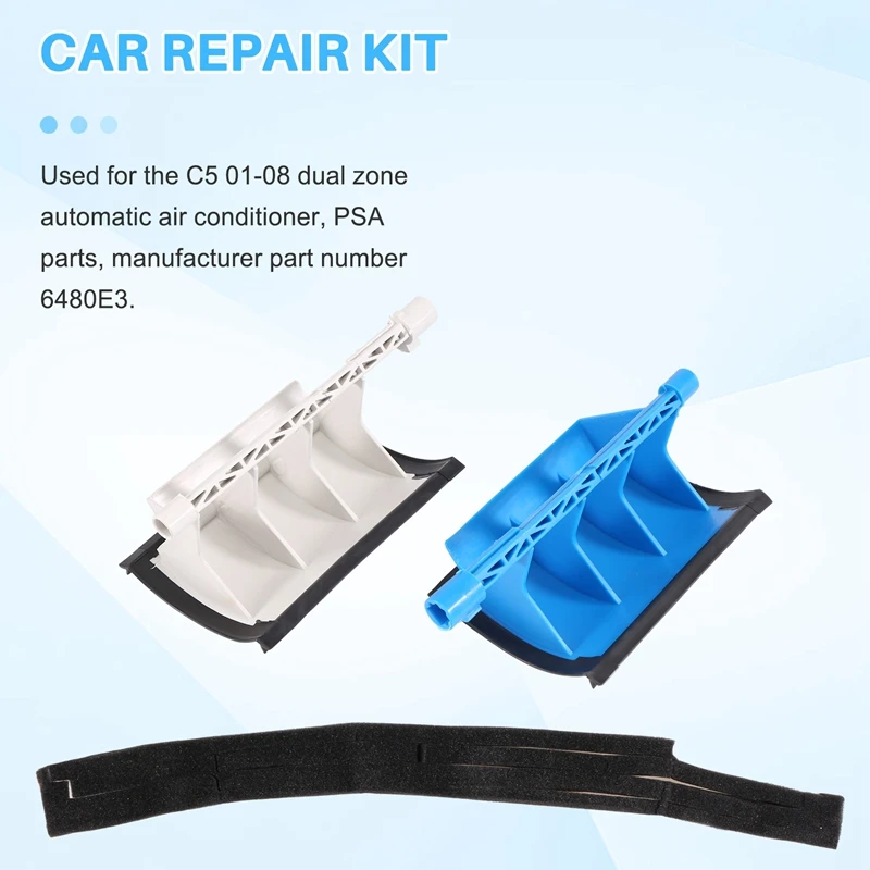 자동차 듀얼 존 에어컨 히터 플랩 수리 키트, 푸조 407 2004-2016 시트로엥 C5 6480E3