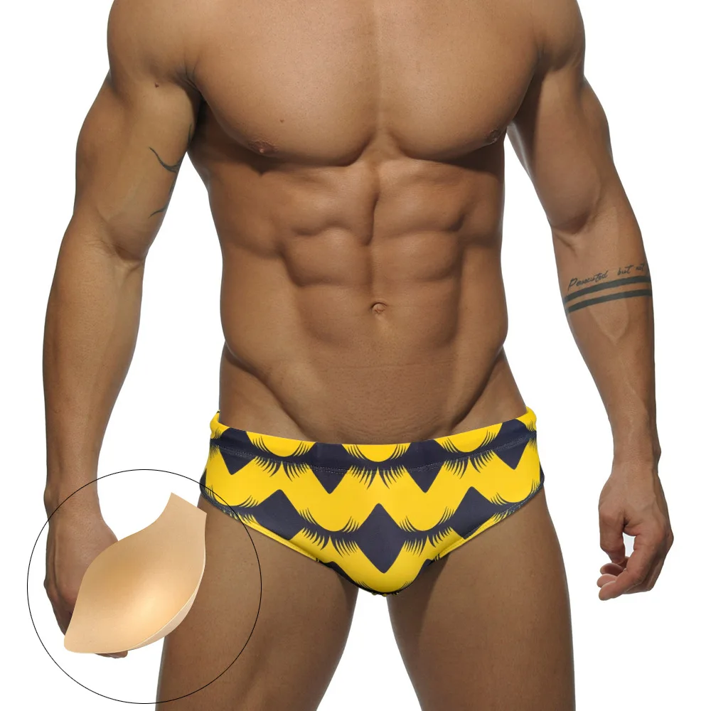 

Sexy print Bikini Swimwear Men Swim Briefs Gay Mens Swimsuit Swimming Suit Sunga Beach Surfing Water Sport Wear Man Bath Short