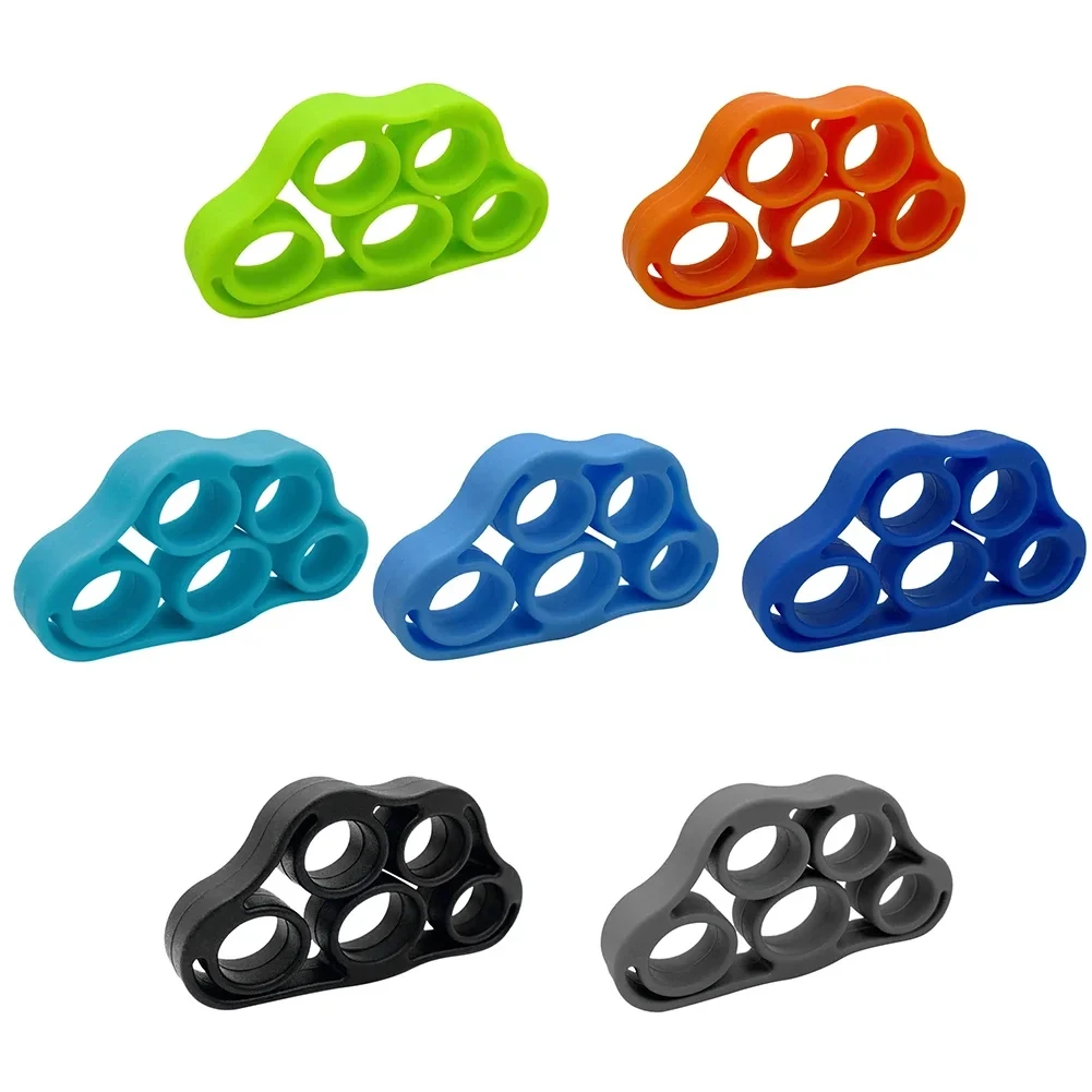 Finger Strength Trainer 5 Finger Finger Strength Grip Band Elastic Silicone Wrist Gripper Band Mini Portable Muscle Building for Rehabilitation Training