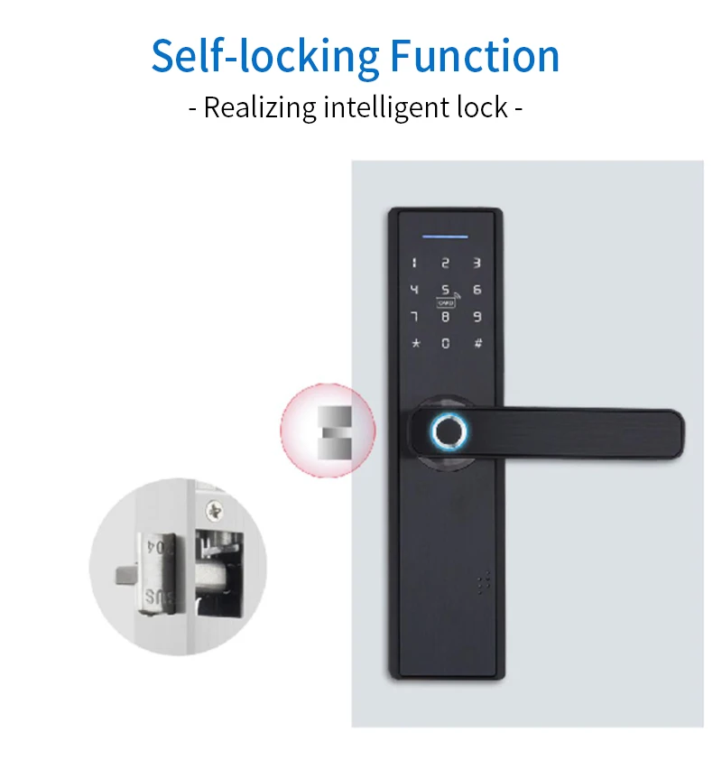 Tuya Electric Intelligent Lock App/Biometric Fingerprint/RFID Card/Temporary Pas