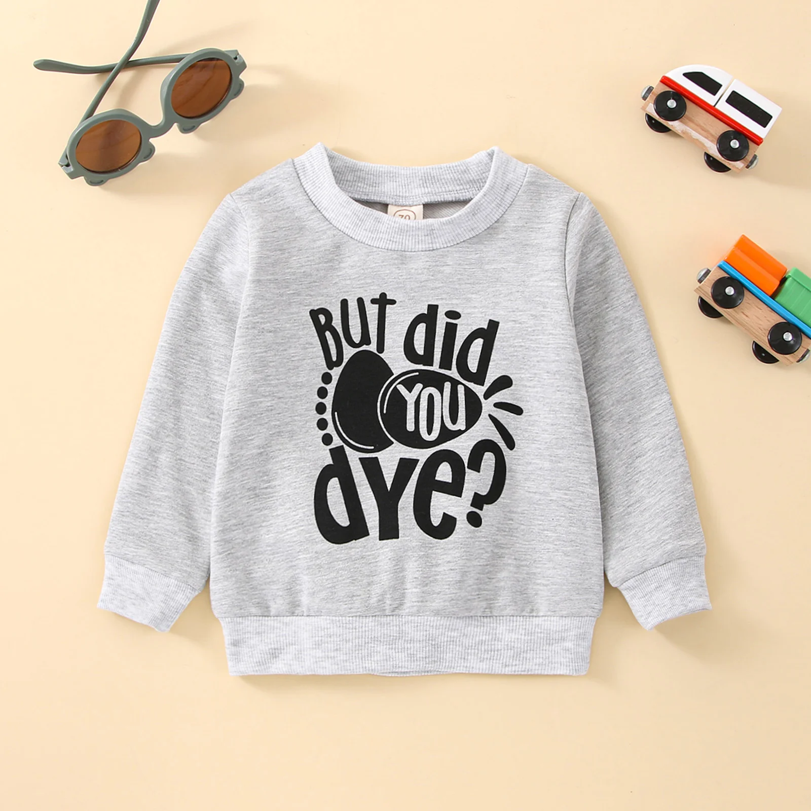 Citgeett Autumn Infant Baby Girls Boys Long Sleeve Sweatshirt Letter Print Casual Loose Spring Clothing Suit