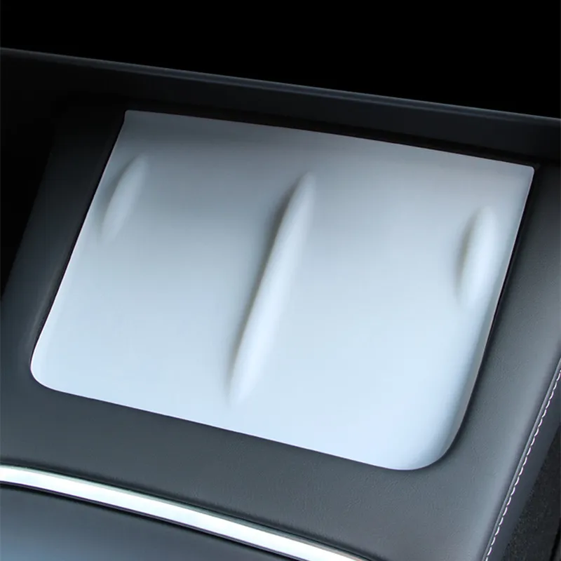 Wireless Charging Pad Silicone Anti Slip Pad For Tesla Model 3 Model Y-Silicone Anti-Skid Pad Car Phone Wireless Charging Pad Model3 Non-Slip Mat Auto Accessories