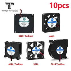 10pcs 3D Printer Fan 5015/4020 Cooling Turbine Fan 5V 12V 24V Ultra-quiet Oil Bearing 7500 RPM Turbo Mini Fan For 3D Printer