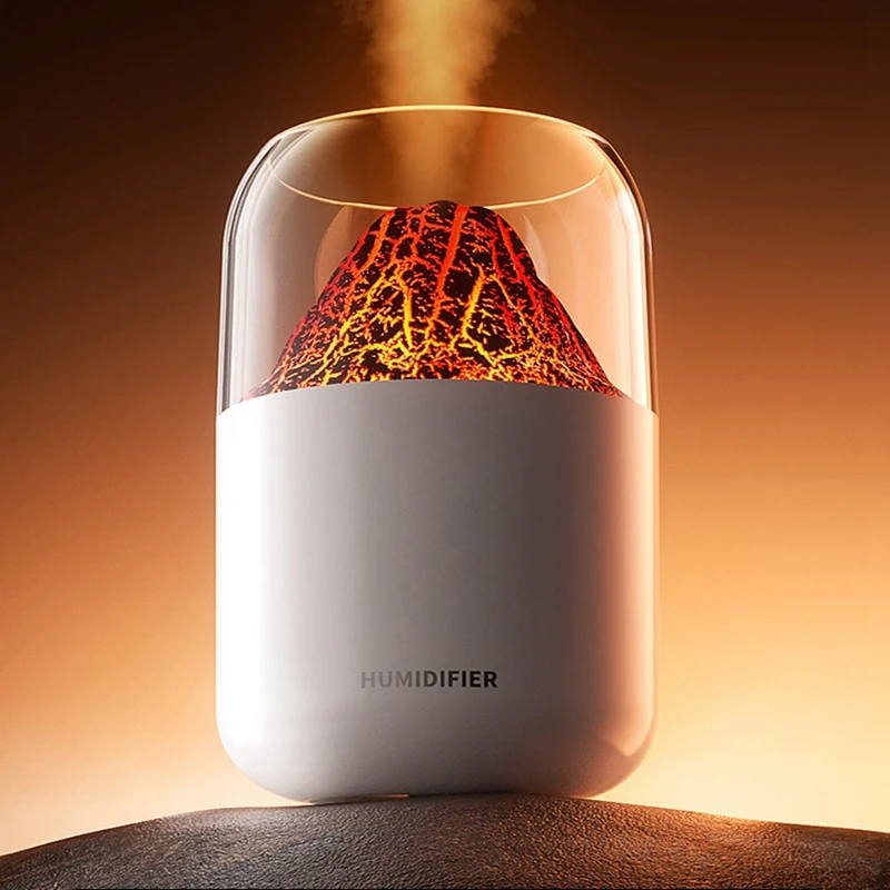 

Humidifier Cool Flame Lamp Mini Silent Desktop Ambient Lamp Humidifier Aromatherapy Machine