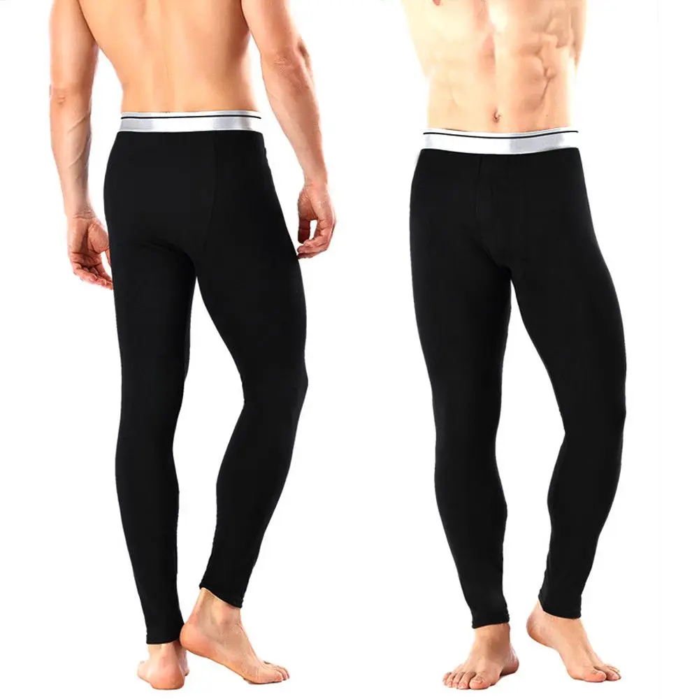 Description Picture 5 of itemMen's Thermal Underwear Pants Winter Thick Fleece Lined Long Johns Warm Leggings Base Layer Bottoms