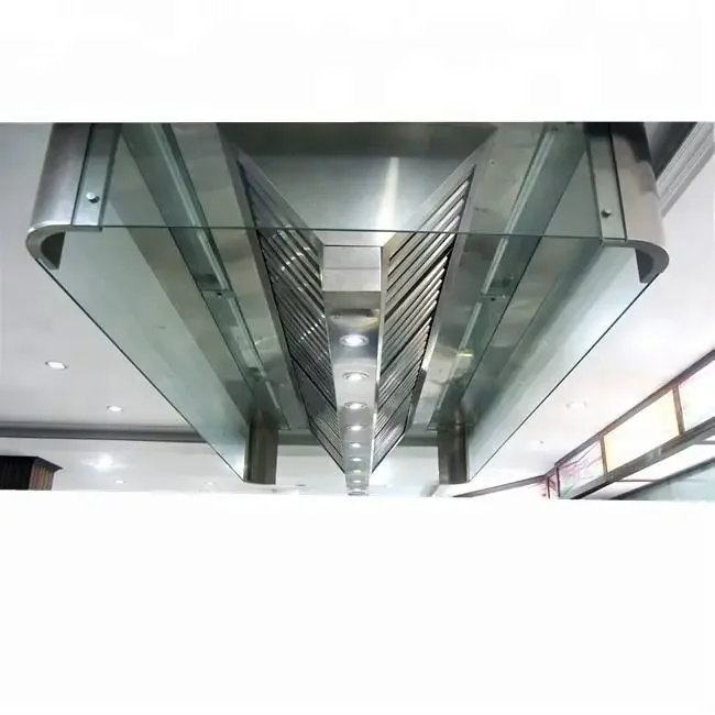 Commercial Kitchen Extractor Hoods Cooking Fresh Air Exhaust Hood Stainless Steel Range Hoods Kitchen Island 5