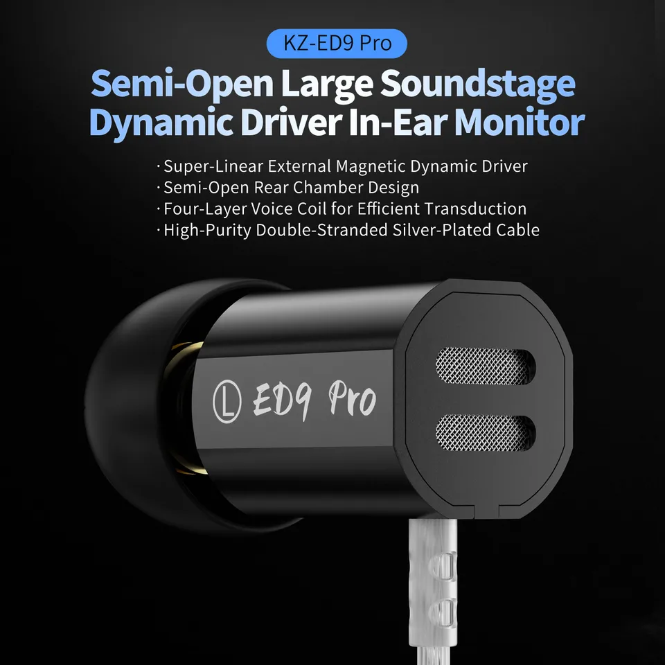 9Z ED9 PRO Oortelefoon met zware bas, muziekheadset, hifi, zinklegering, metalen oortelefoons DQS PR1 ZVX ZSNPRO EDX_voghion.com