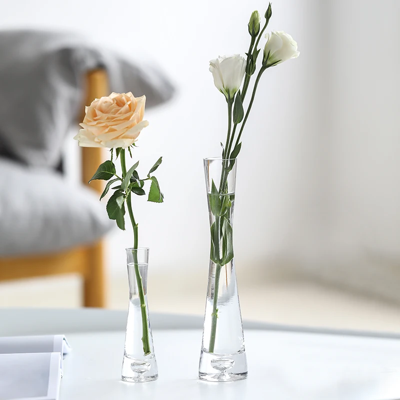 Vase Ornaments   Living Room Flower Arrangements  Niche Glass Bottles  Transparent Mini Fine Mouthful Water Nourishment 3