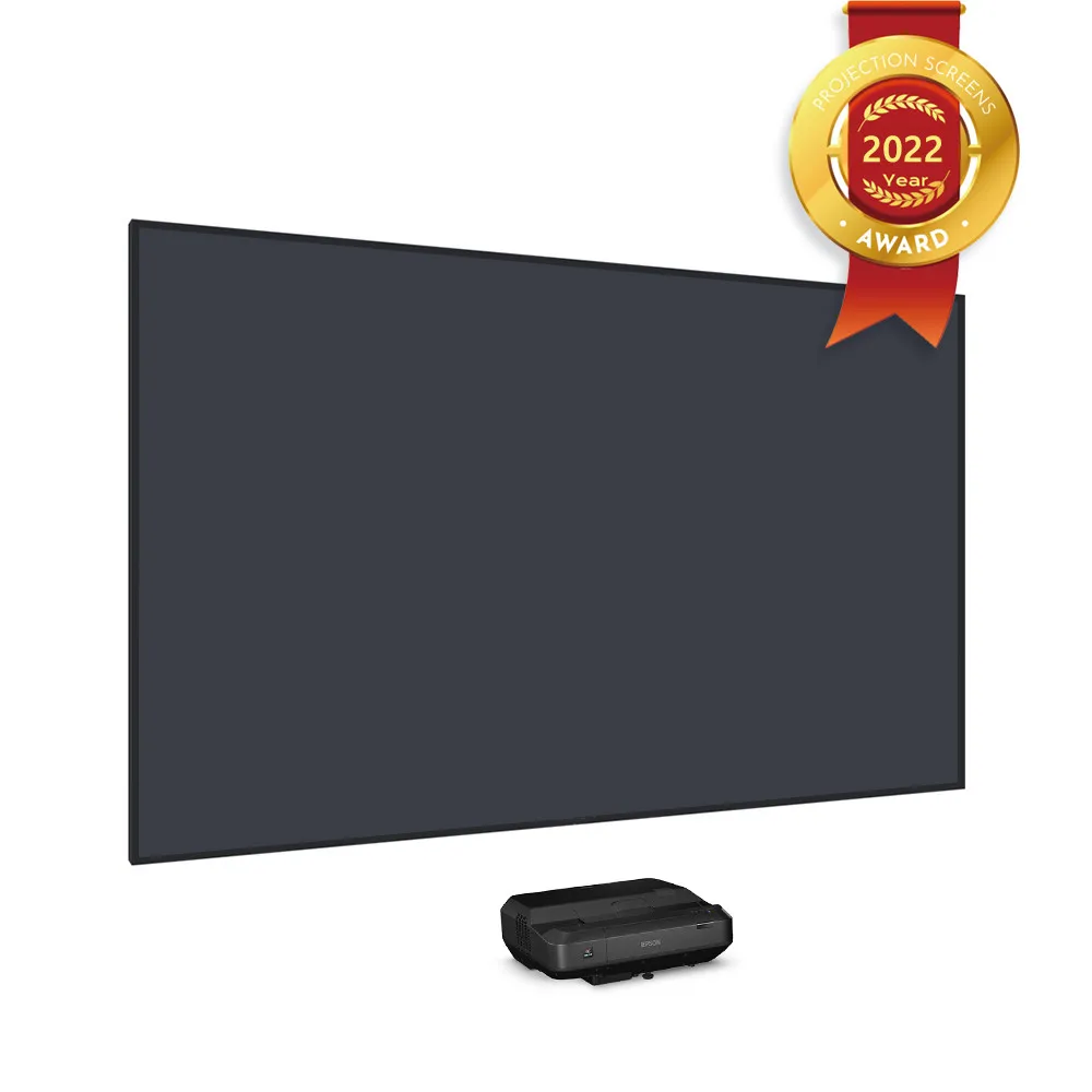 Trinovisuals Ultra Short Throw UST Anti Light Projector Screen with Fixed Frame ALR CLR Projection Curtain