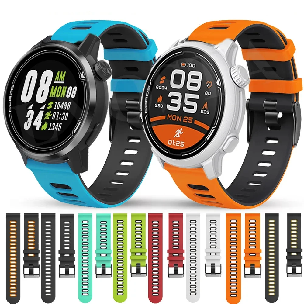 

Replacement 22mm Soft Silicone Strap For COROS PACE 3 Sports Watch Band Bracelet For COROS APEX 2 Pro 46mm Wristband Accessories