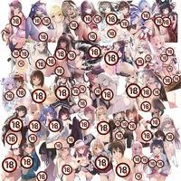 50pcs Waifu Hentai Anime Sexy Girls Cute Versatile Waterproof Stickers (18+) 2