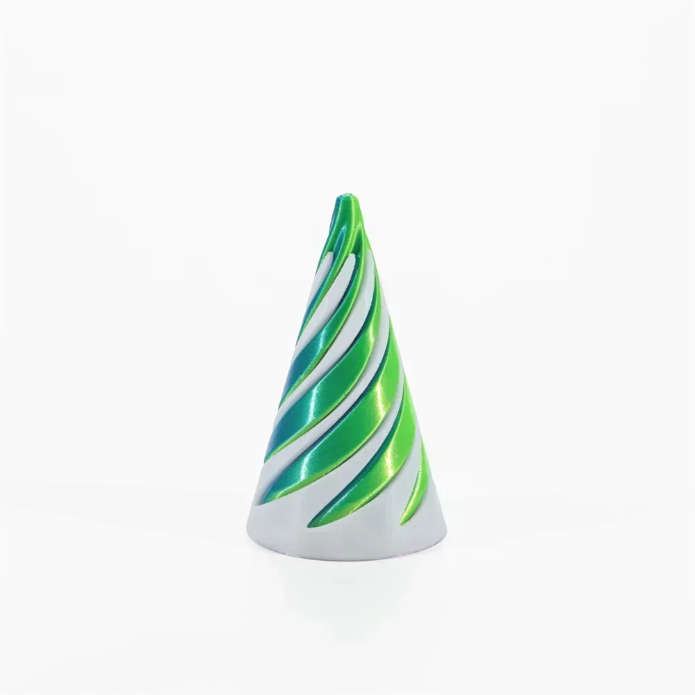 Spiral Cone Pyramid 3D Printed Vortex Sculpture Ornament